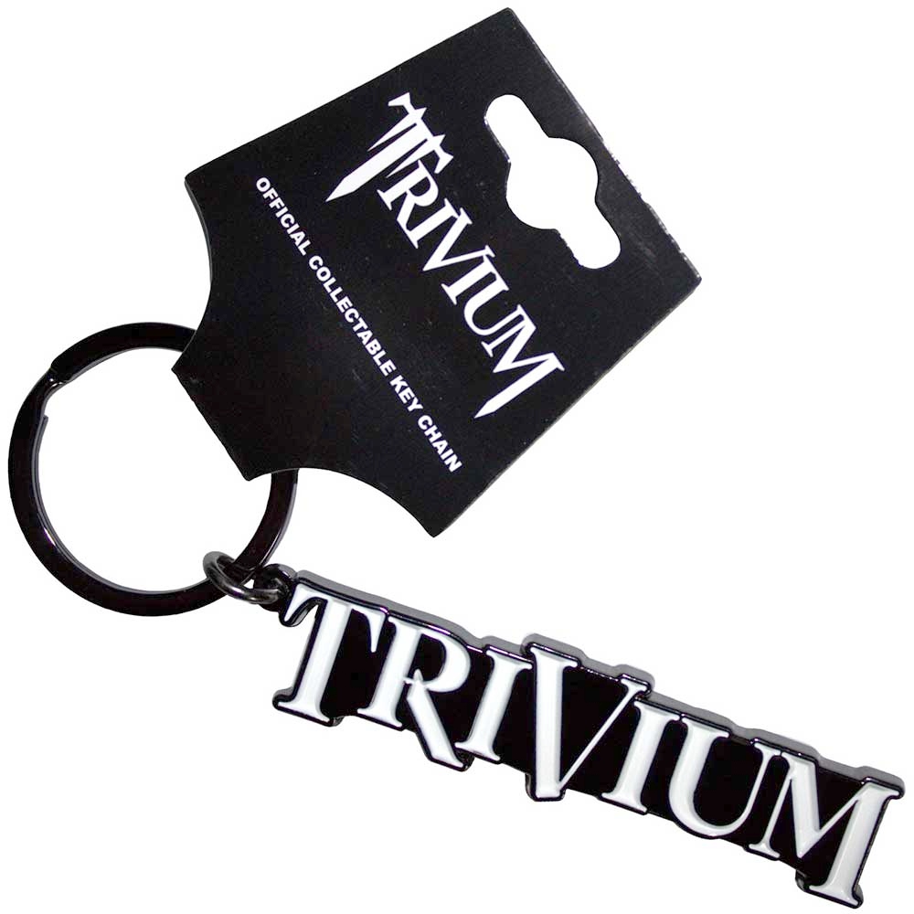 Trivium - Logo Black Sleutelhanger - Zwart/Wit